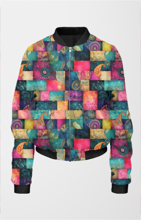 AOP-Paisley-Design-Women-Bomber Jacket-2