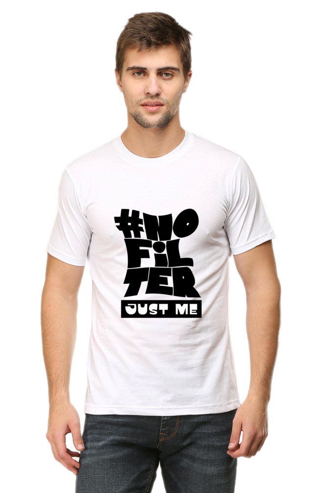 No-Filter-Just-me-T-Shirt-Design-White