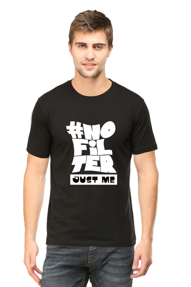 No-Filter-Just-me-T-Shirt-Design-Black